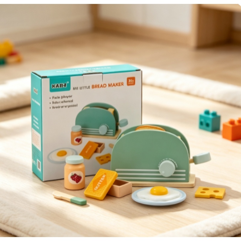 Kids Outdoor Kitchen Set - لعبة محمصة خبز خشبية للأطفال، مجموعة