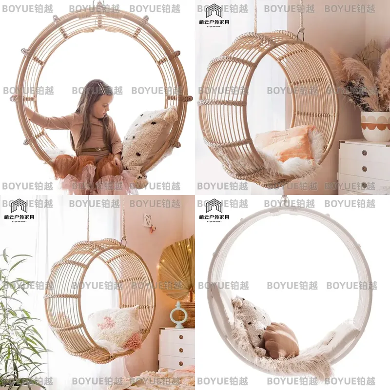 Kids Outdoor Hammock Chair - كرسي هزاز خارجي من الراتان، أرجوحة