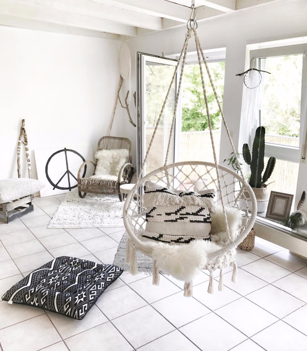 Kids Outdoor Hammock Chair - 2025 الشمال حديقة اليدوية محبوك جولة