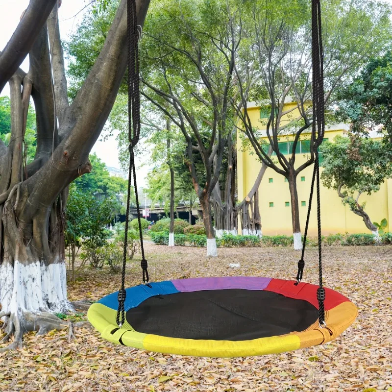 أرجوحة أطفال دائرية من قماش أك - مراجعة Kids Outdoor Hammock Swing وسعره