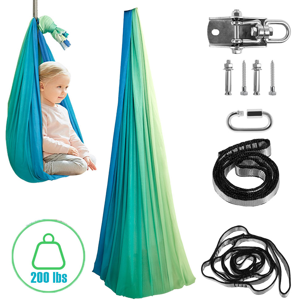 أرجوحة حسية للأطفال بطبقة مزدو - مراجعة Kids Outdoor Hammock Swing وسعره