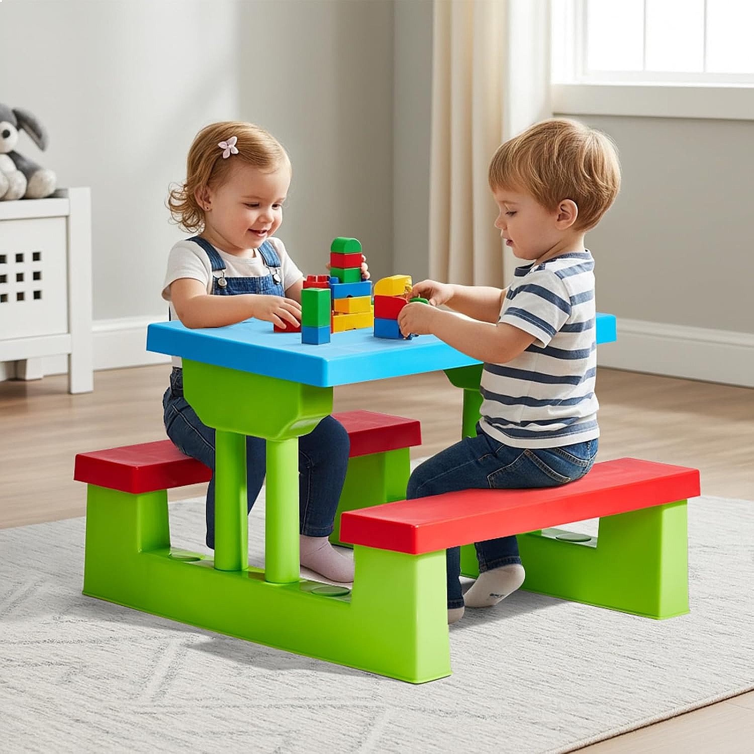طاولة نزهة للأطفال من JOYMOR م - مراجعة Kids Outdoor Table With Umbrella وسعره