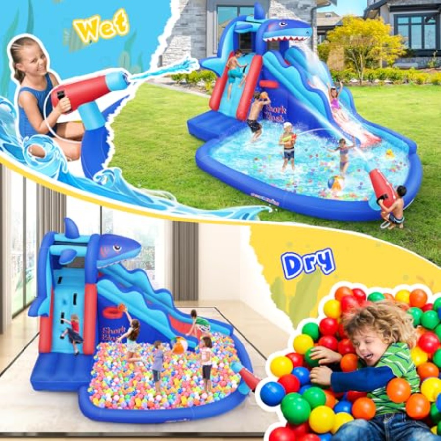 زحليقة مائية قابلة للنفخ للاست - مراجعة Kids Outdoor Climbing Wall وسعره