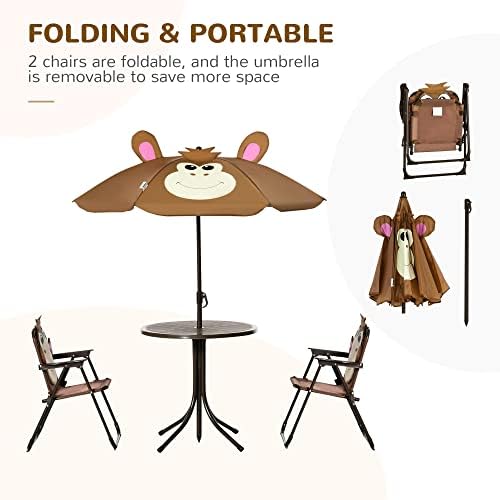 طقم طاولة وكراسي للأطفال، طاول - مراجعة Kids Outdoor Table With Umbrella وسعره