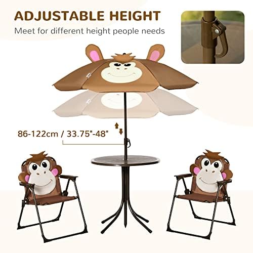 طقم طاولة وكراسي للأطفال، طاول - مراجعة Kids Outdoor Table With Umbrella وسعره