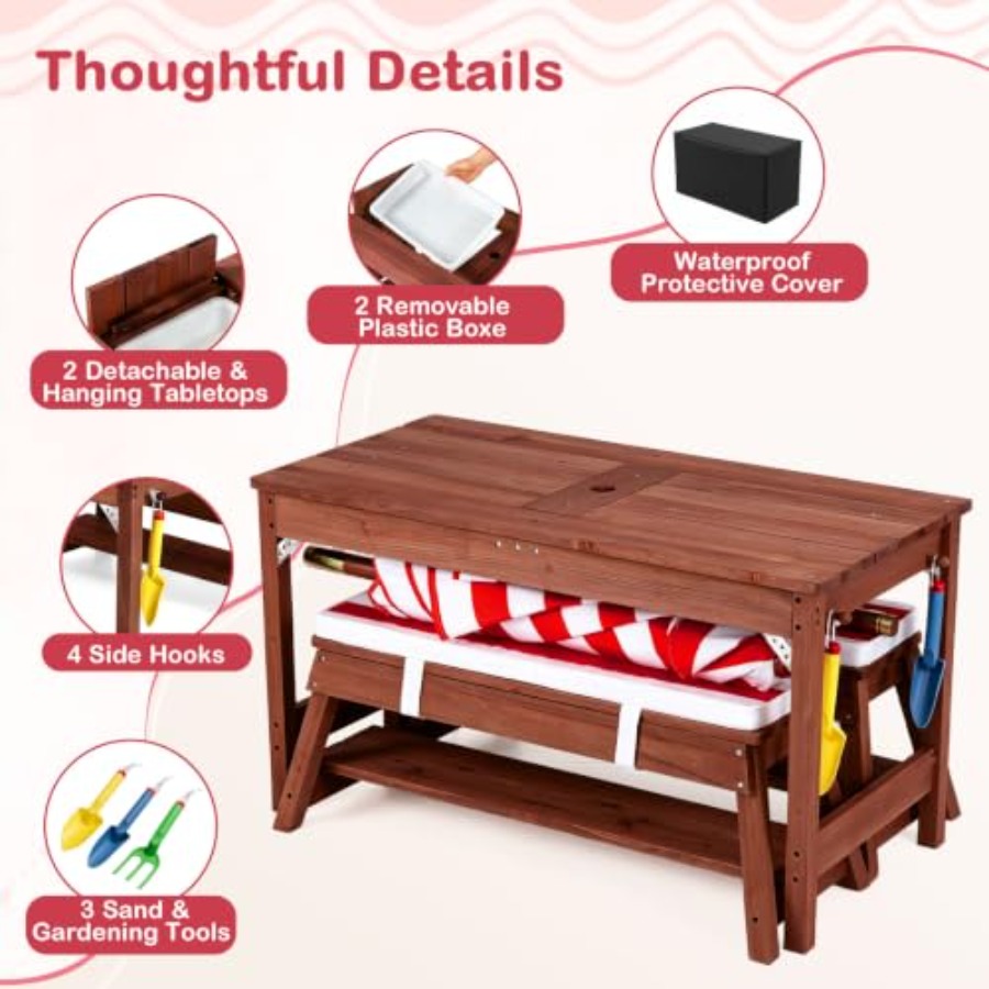 طاولة نزهة خارجية للأطفال للاس - مراجعة Kids Outdoor Table With Umbrella وسعره