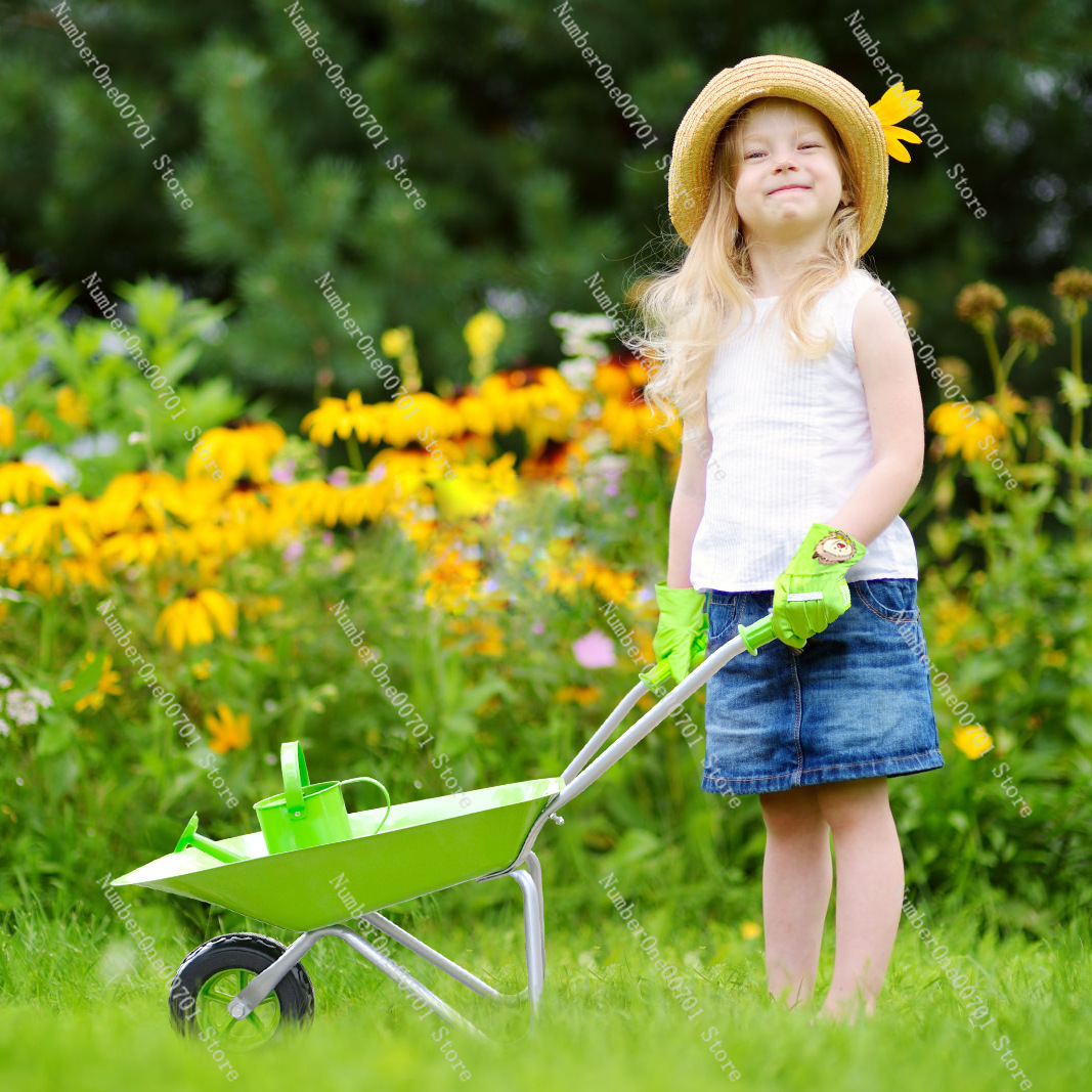 عربة يدوية خضراء للأطفال للعب  - مراجعة Kids Outdoor Playset وسعره