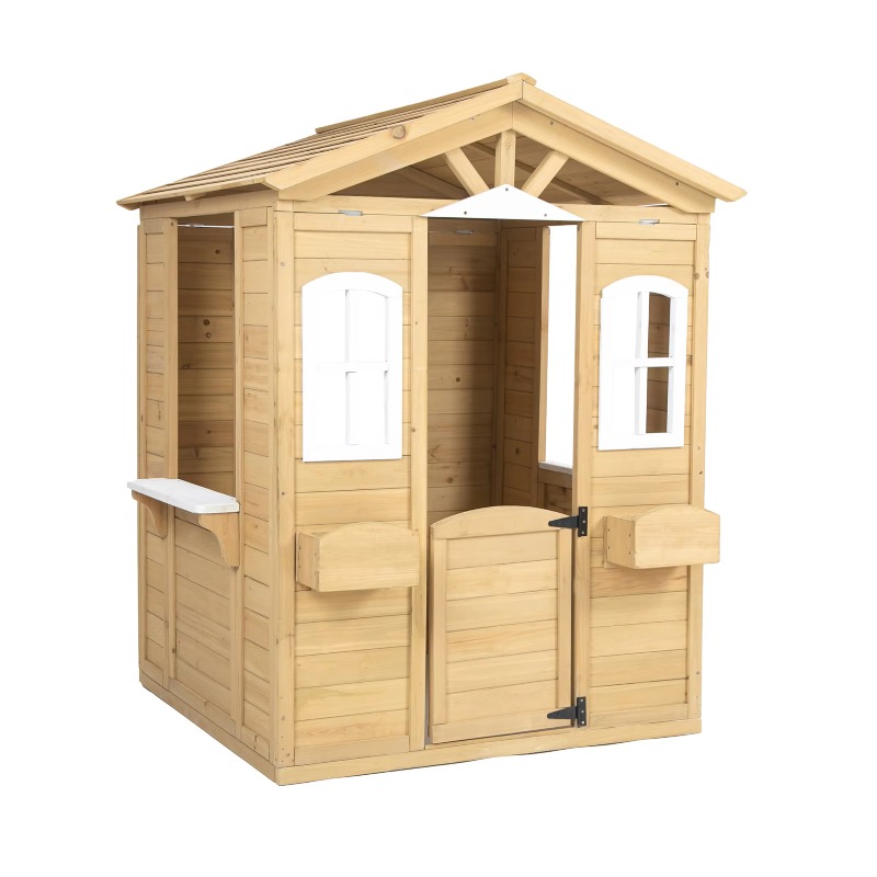 بيت لعب خشبي كلاسيكي حديث للأط - مراجعة Kids Outdoor Furniture وسعره