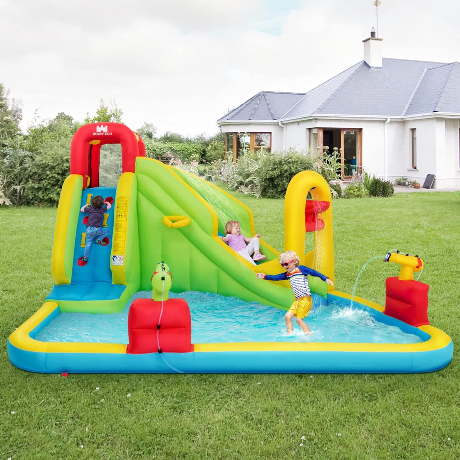 حديقة مائية قابلة للنفخ ضخمة ل - مراجعة Kids Outdoor Climbing Wall وسعره