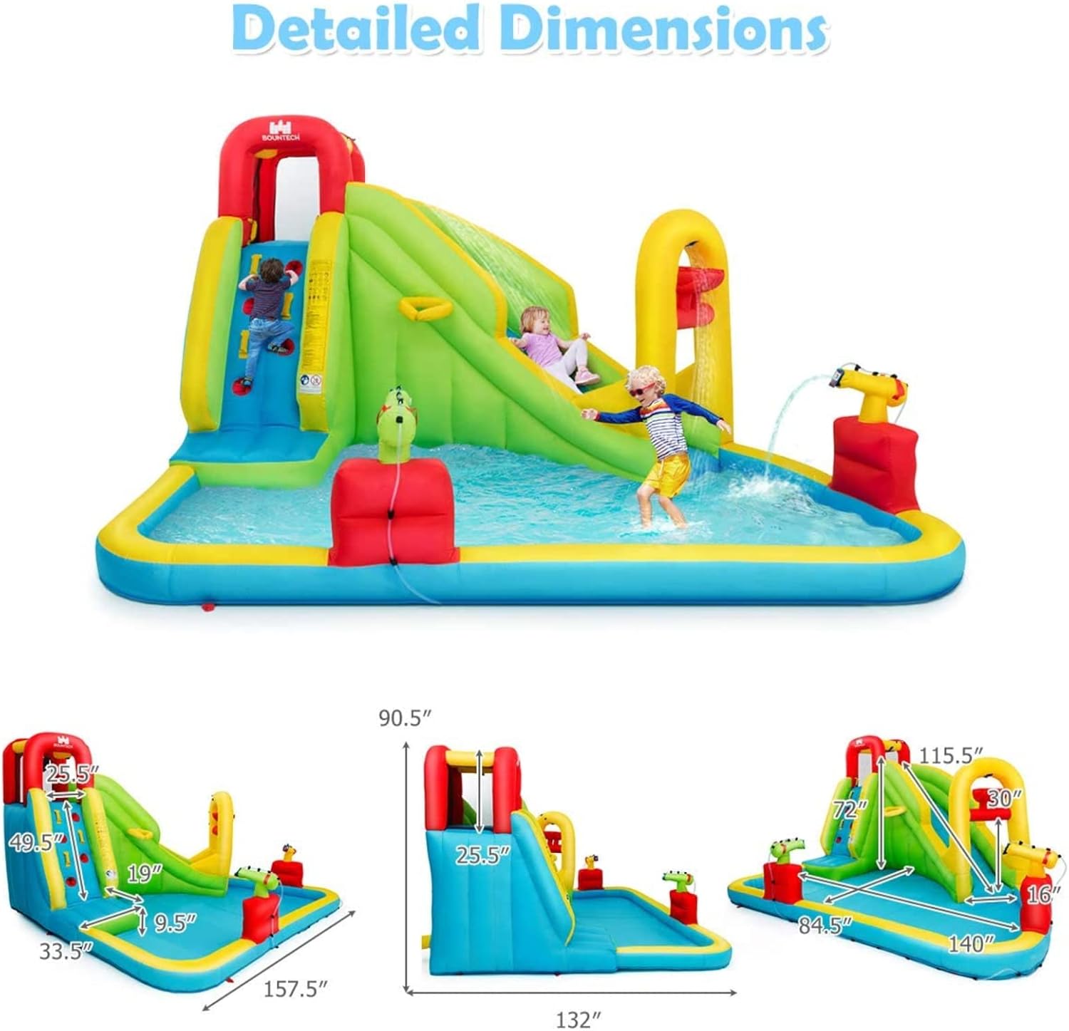 حديقة مائية قابلة للنفخ ضخمة ل - مراجعة Kids Outdoor Climbing Wall وسعره