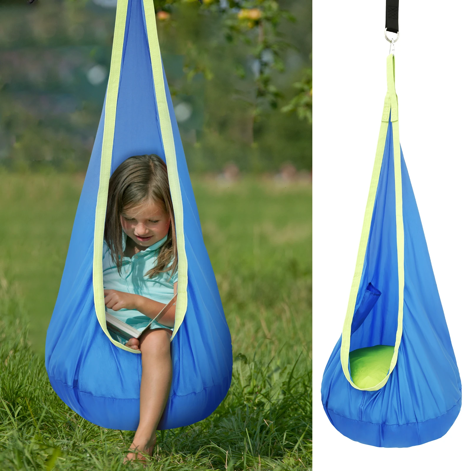 كرسي أرجوحة حسية للأطفال، مقعد - مراجعة Kids Outdoor Hammock Chair وسعره