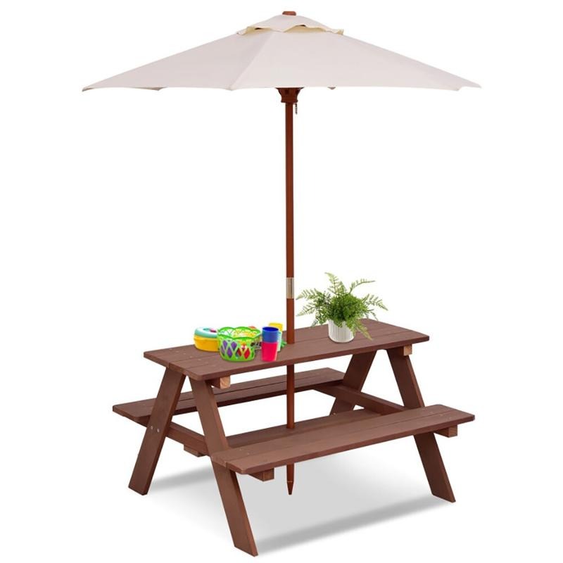 طاولة نزهة خارجية للأطفال مع م - مراجعة Kids Outdoor Table With Umbrella وسعره