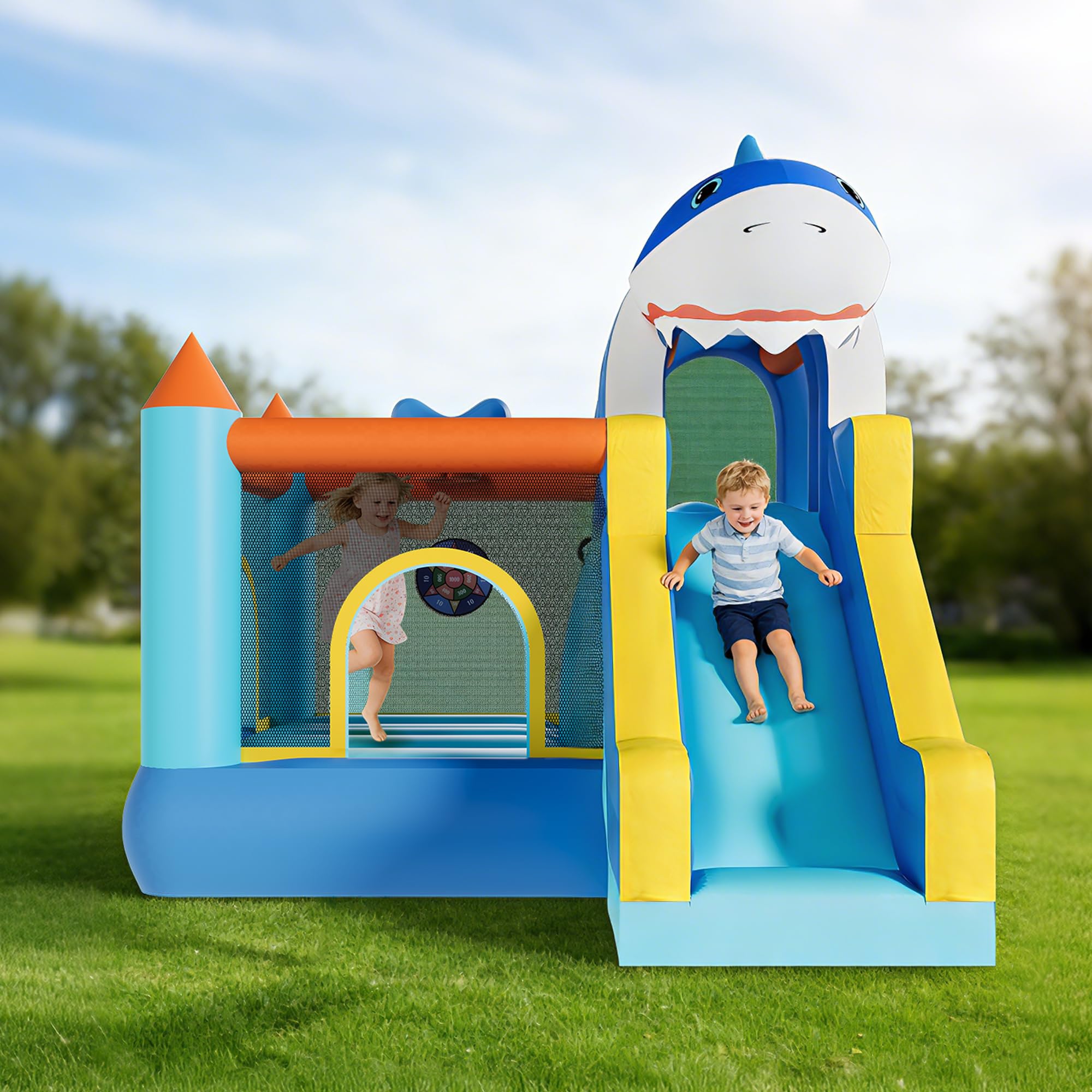قلعة نطاطية قابلة للنفخ مع زحل - مراجعة Kids Outdoor Climbing Wall وسعره