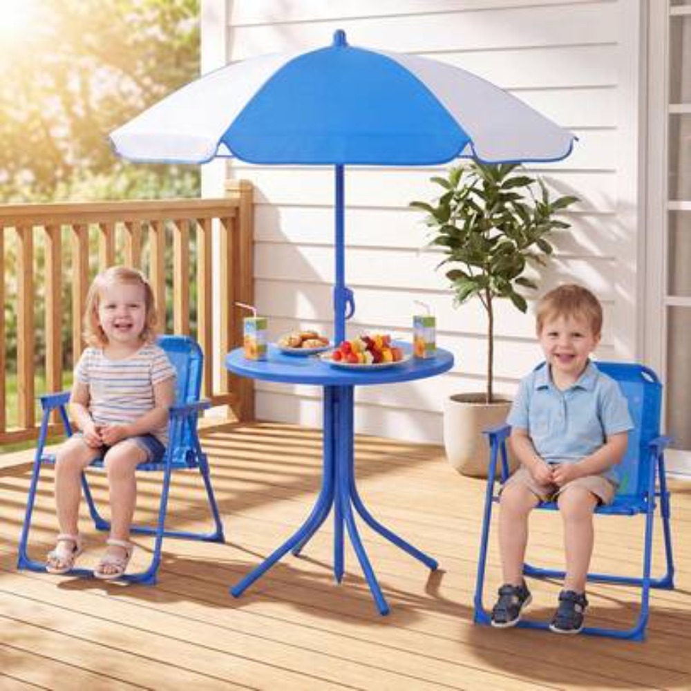 طاولة نزهة للأطفال مع كرسيين ق - مراجعة Kids Outdoor Table With Umbrella وسعره