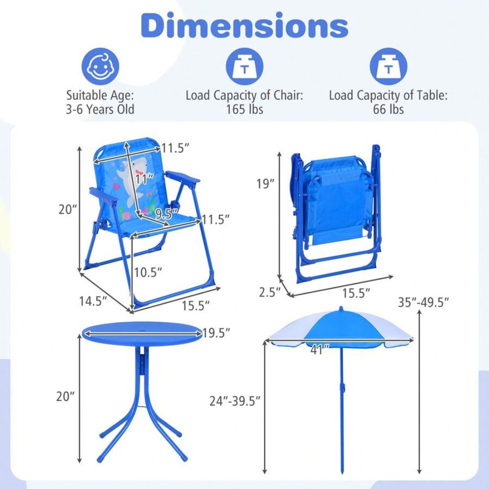 طاولة نزهة للأطفال مع كرسيين ق - مراجعة Kids Outdoor Table With Umbrella وسعره